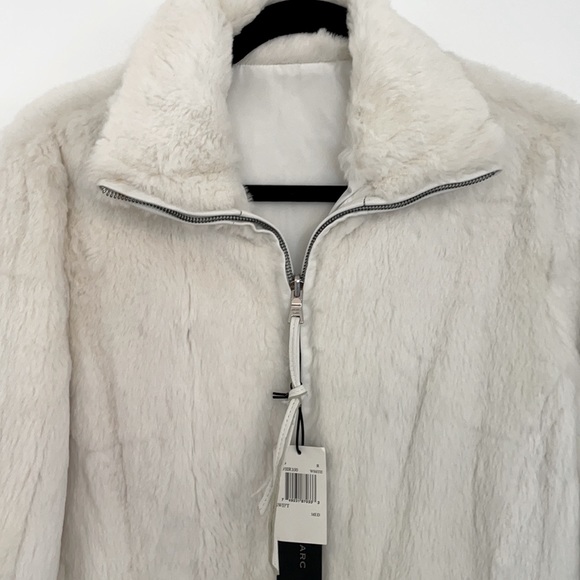 NWT ANDREW MARC Genuine Fur Jacket Coat, BRAND NEW, Women’s sz M - Picture 2 of 5